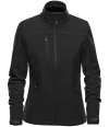 BHS-3W Stormtech Ladies Cascades Soft Shell Jacket Black / Black colour image